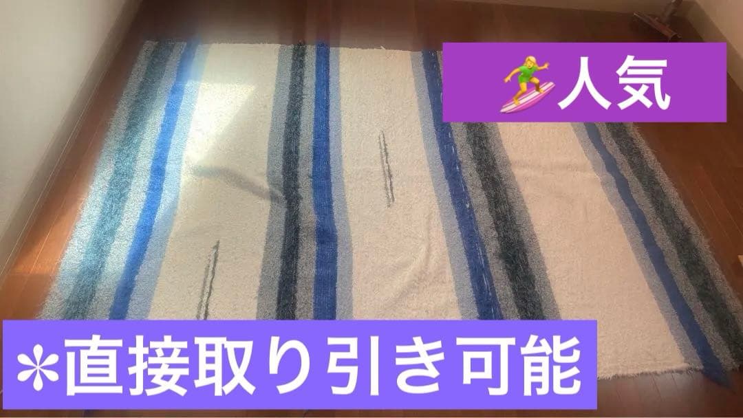 wtw ハラパ ラグ　カーペット　ブルーホワイト　青白