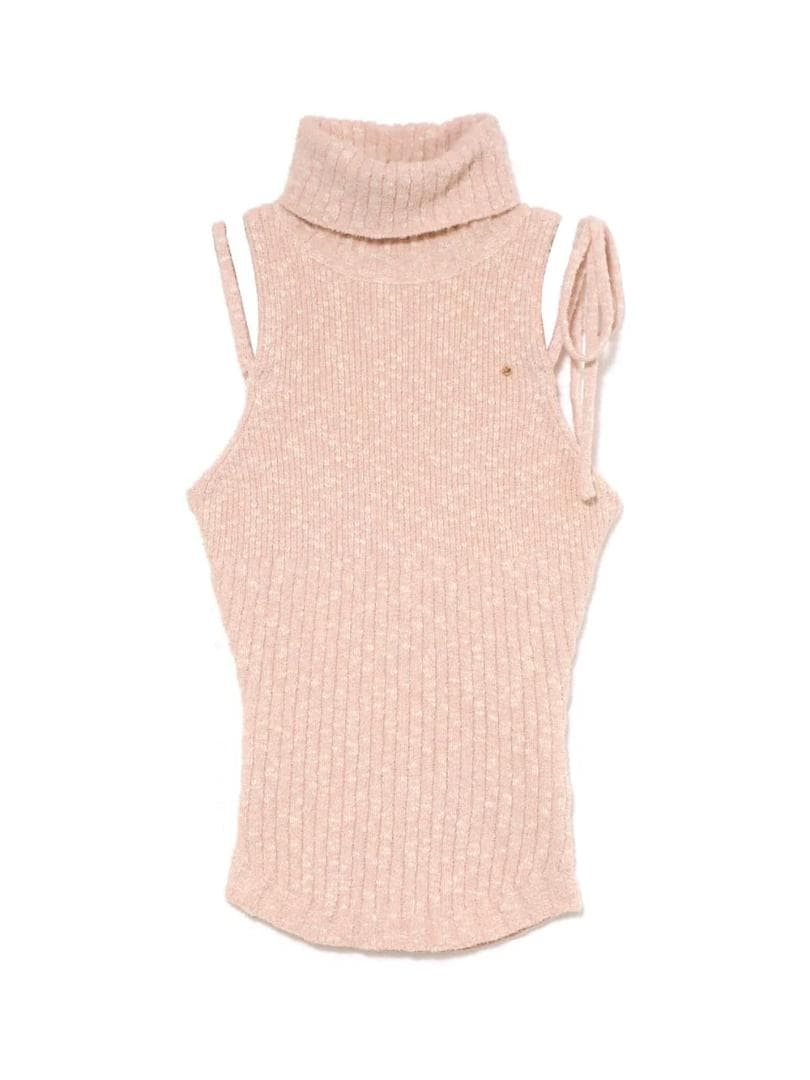 トップス andmary Rumi knit tank pink