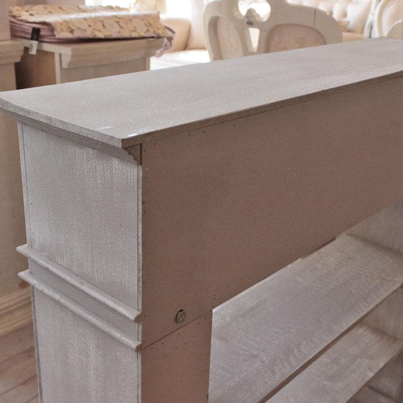 マントルピース風3段ラック シェルフ グレー 本棚 141-109-001