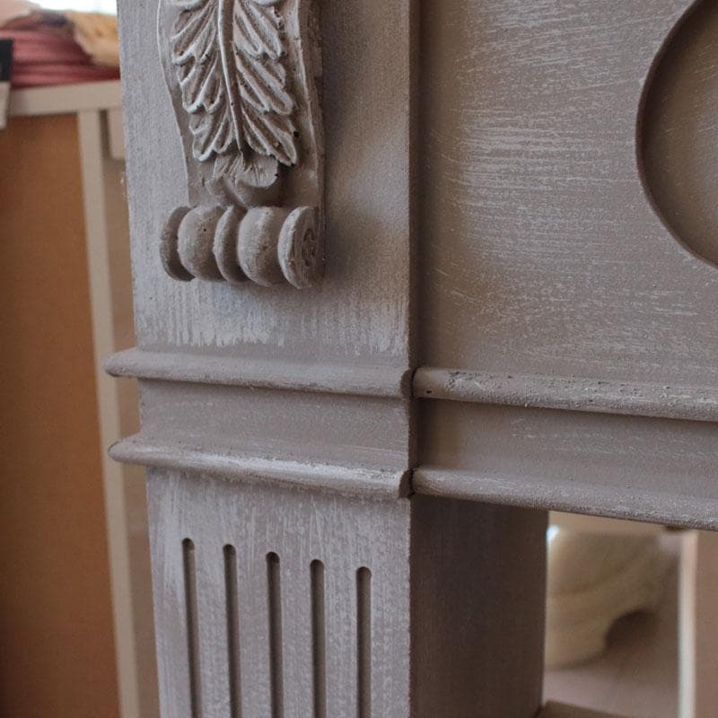 マントルピース風3段ラック シェルフ グレー 本棚 141-109-001