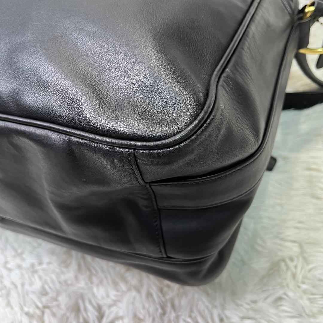 希少美品✨COACH オールドコーチ　ショルダーバッグ レザー　ブラック　A4