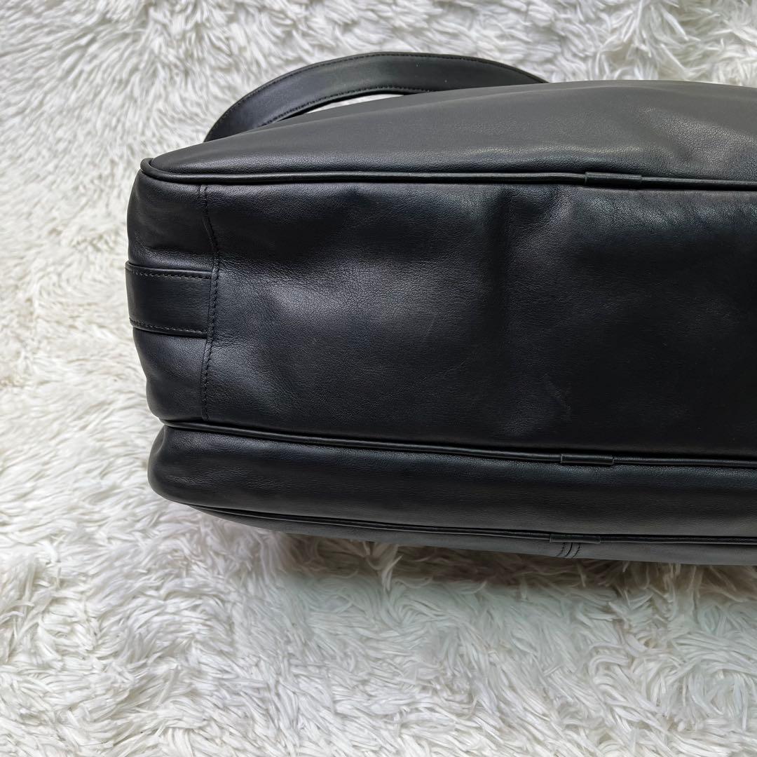 希少美品✨COACH オールドコーチ　ショルダーバッグ レザー　ブラック　A4