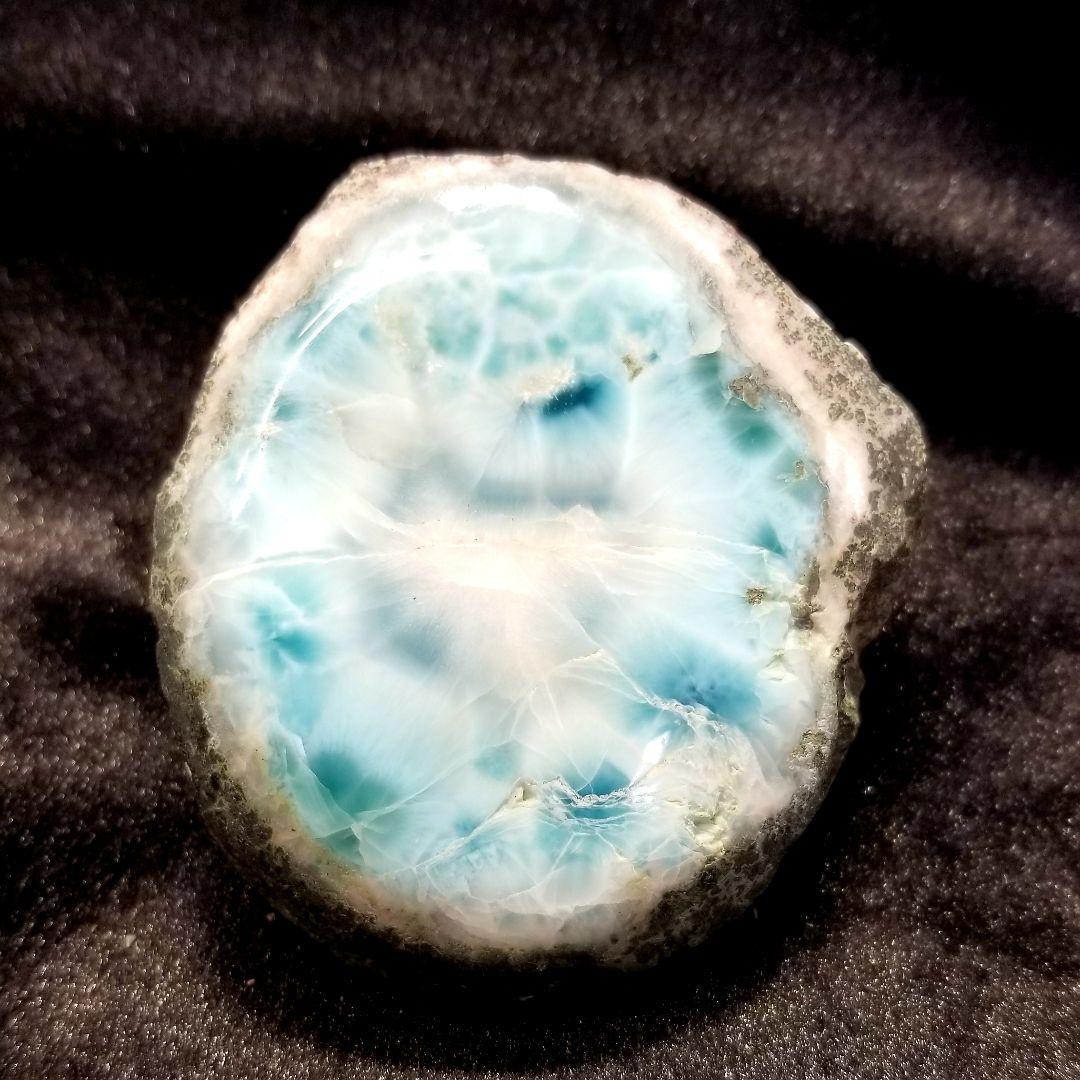 ラリマー　原石　一面研磨　③