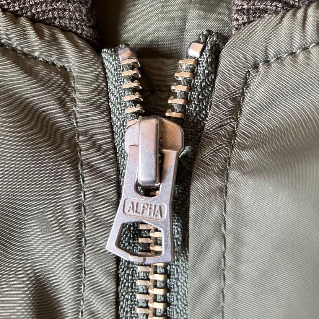 ALPHA MA-1 フライトジャケットリボンXLカーキー　グランパコアY2K
