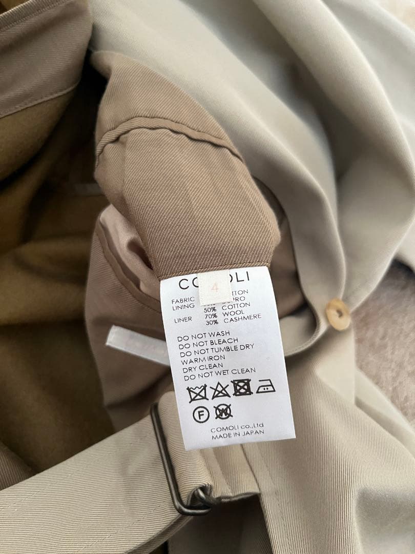 comoli コットンギャバタイロッケンコート