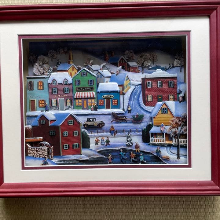 シャドーボックス　冬の風景