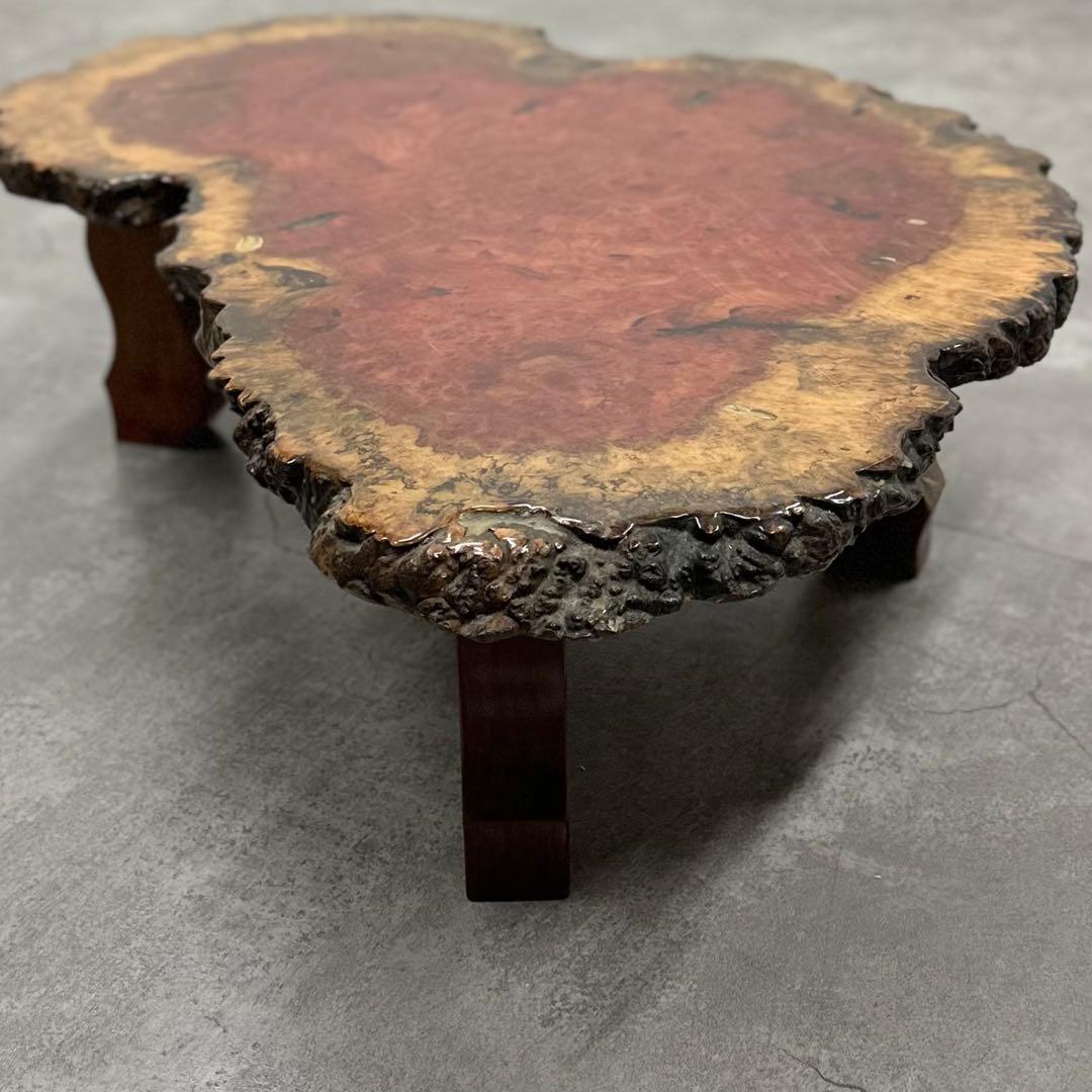 SNT0100 花梨 約98×66㎝ 座卓 一枚板 ローテーブル 天然木 座敷机