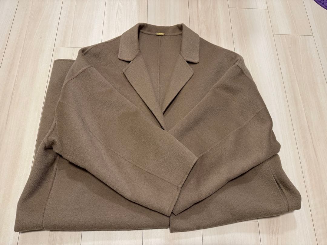 【美品】Deuxieme Classe ウールアンゴラリバーコート　ベージュ