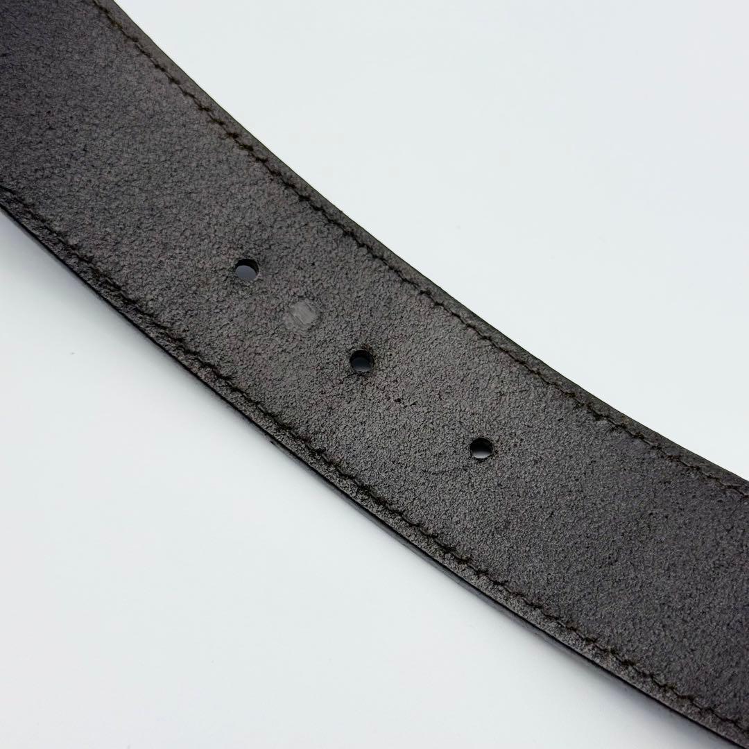 ✨良品✨グッチ ベルト インターロッキング メンズ GGバックル シルバー金具