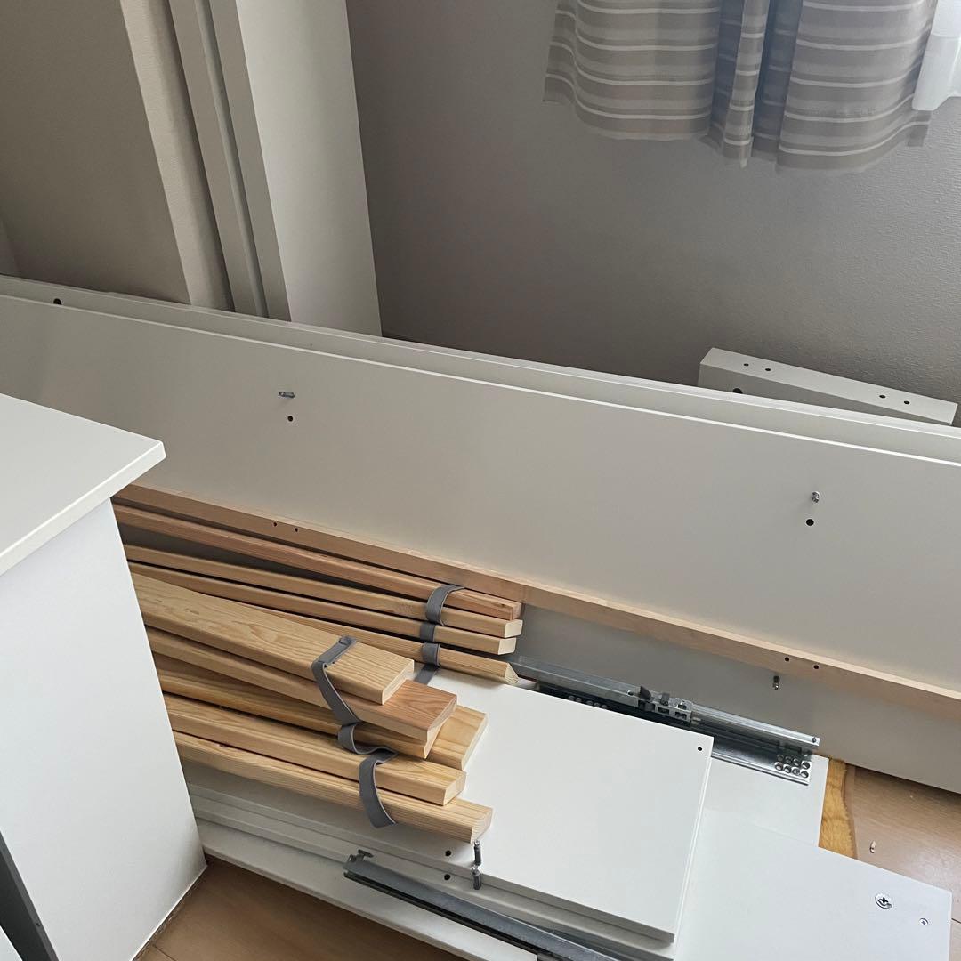 IKEA NOLDLI セミダブルベッドフレーム 引き出し付き　大阪市内引取希望
