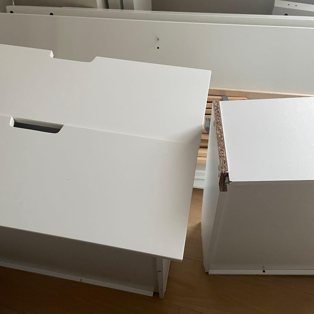 IKEA NOLDLI セミダブルベッドフレーム 引き出し付き　大阪市内引取希望