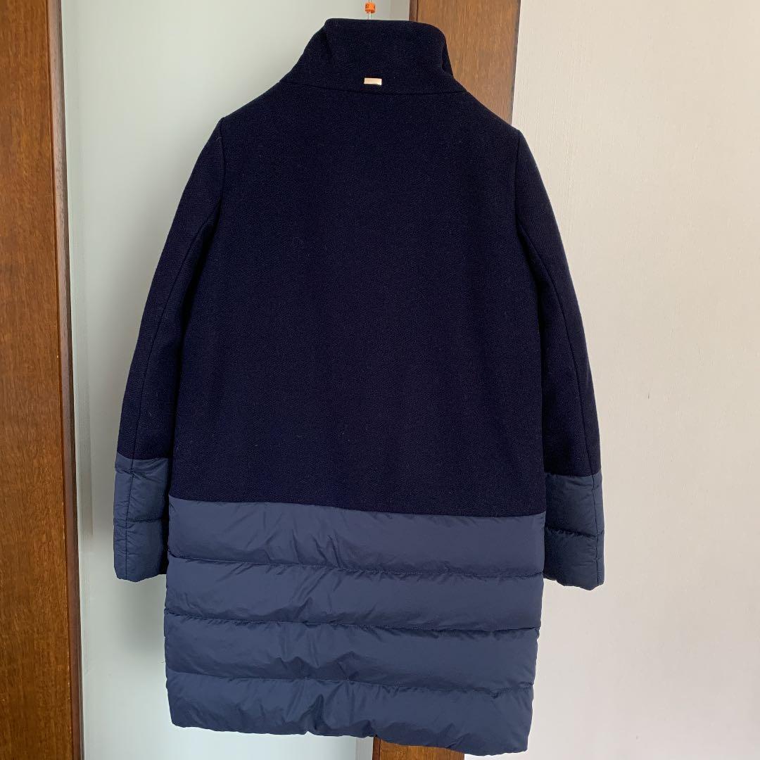 【美品】ヘルノ　ダウンコート ネイビー