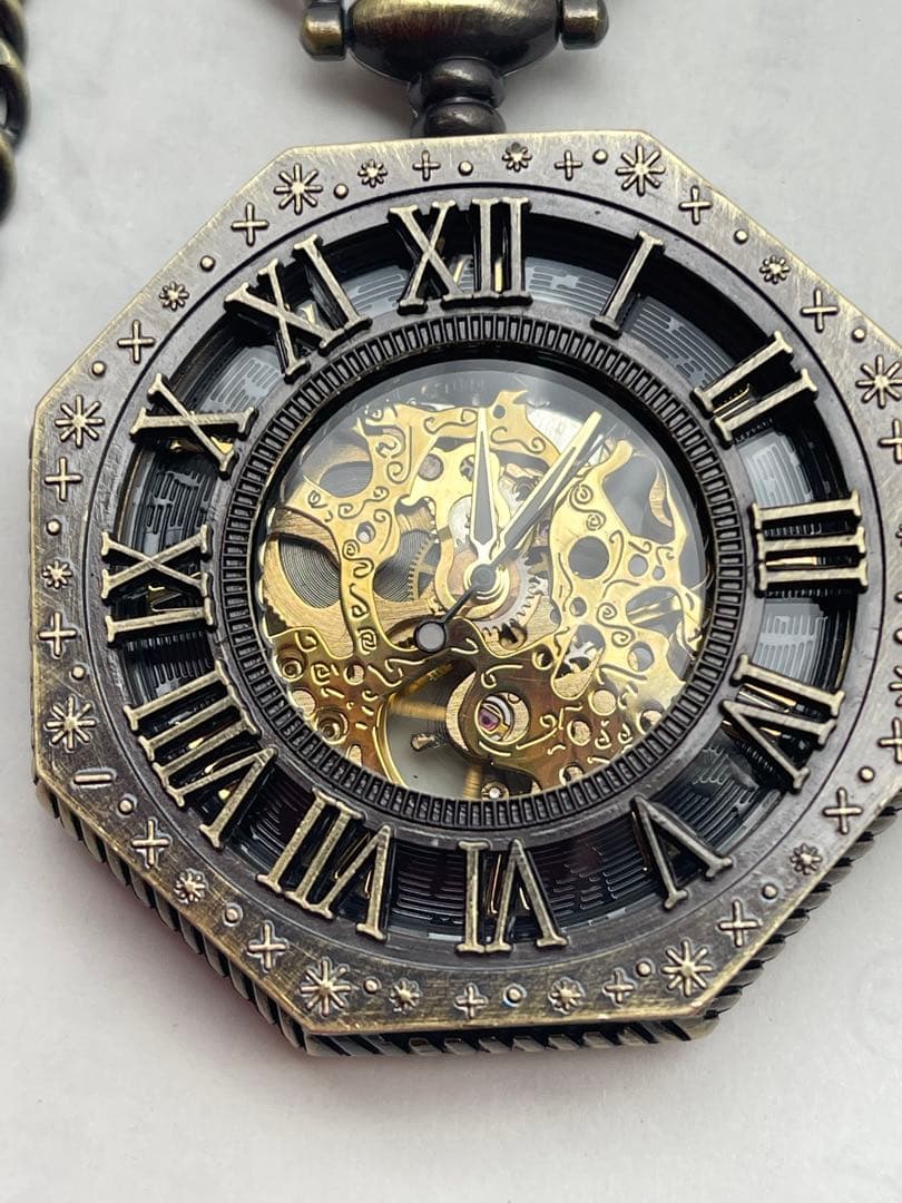 懐中時計　アンティーク　骨董品　スケルトン