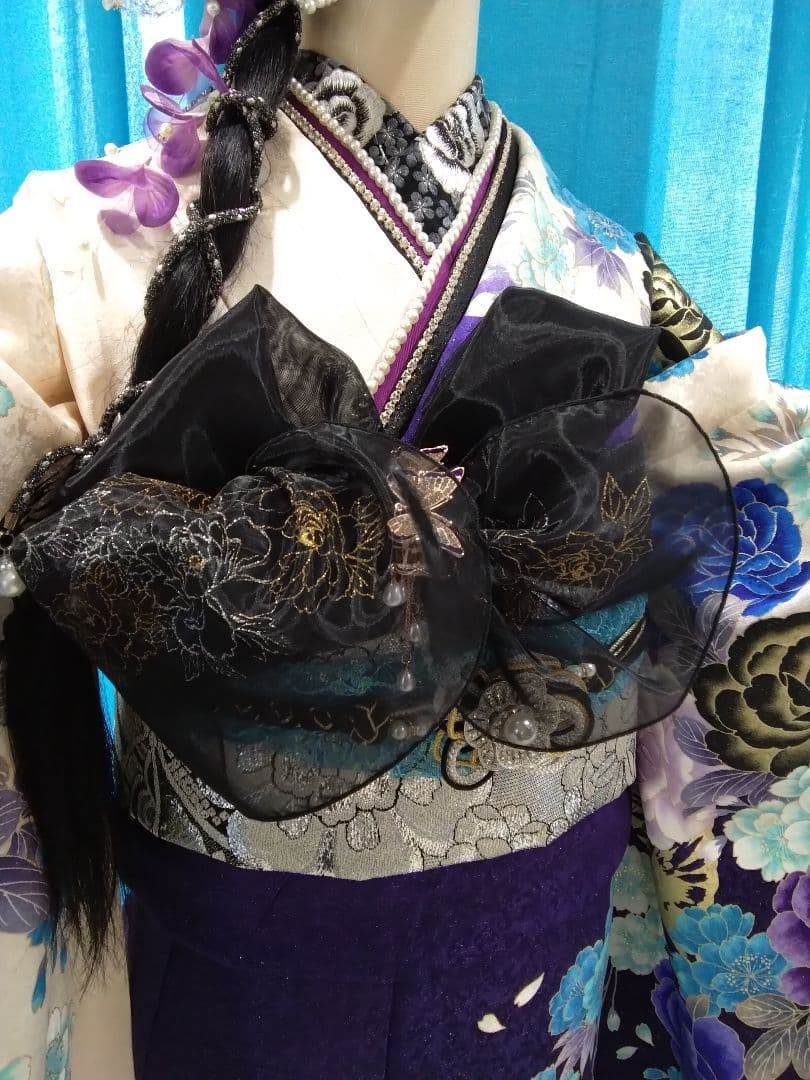 ❰専用です‼️❱半襟重ね衿帯揚げ帯締め、西陣袋帯、襦袢、ガード加工、バック草履