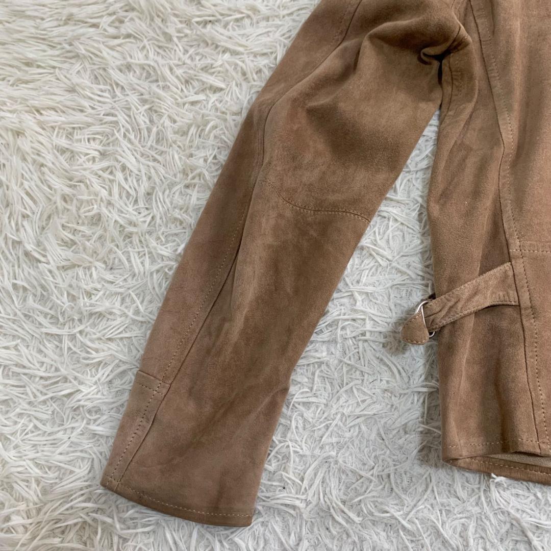 16495✨コモリ 羊革 レザージャケット シングルライダース 2 スエード