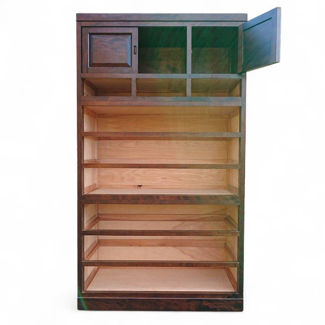 引取限定 松本民芸家具　7段9杯チェスト ミズメ桜 無垢材 3分割 整理箪笥