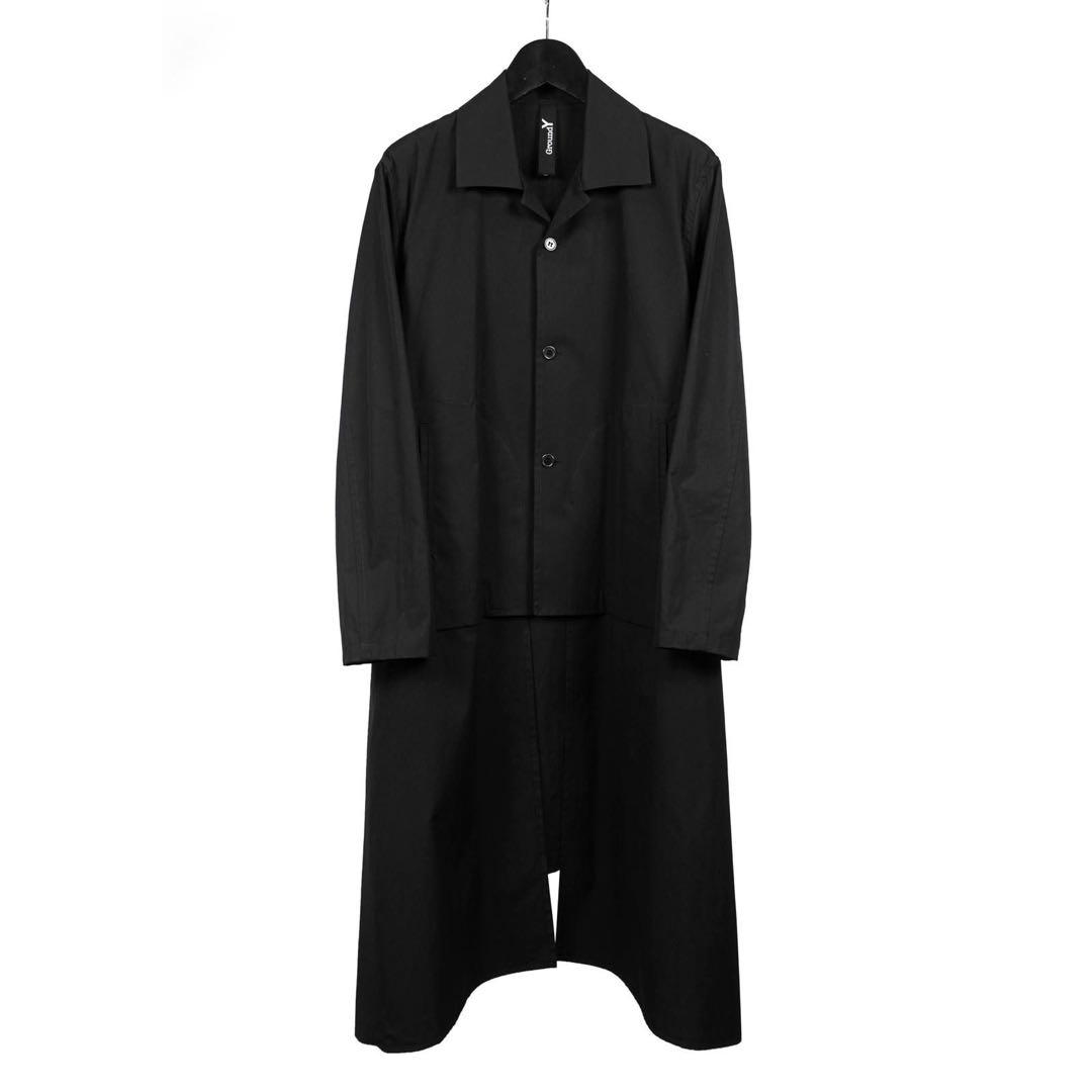 ロングコート　黒　ヨウジヤマモト YOHJI YAMAMOTO Ground Y