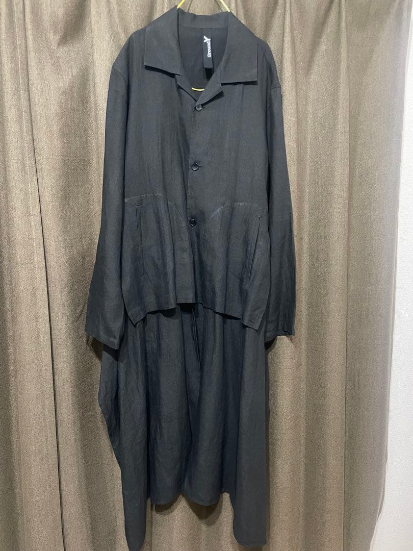 ロングコート　黒　ヨウジヤマモト YOHJI YAMAMOTO Ground Y
