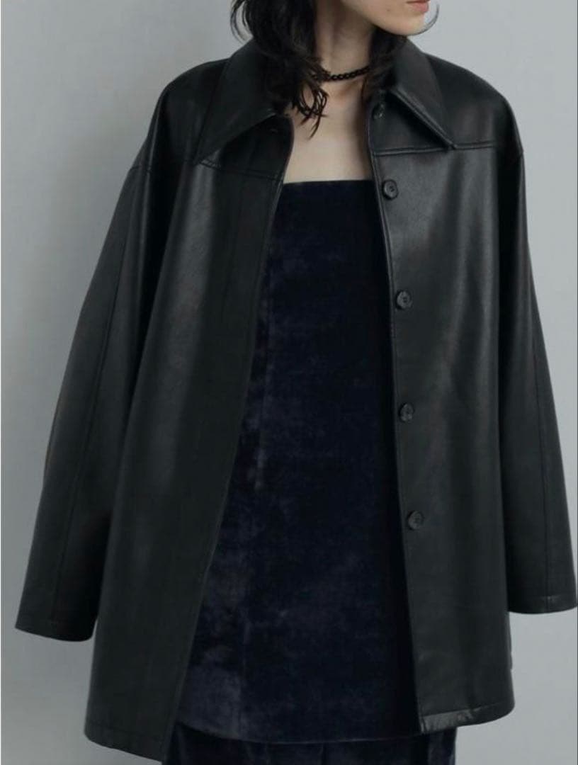 anuke Ecoleather Over Jacketブラック38