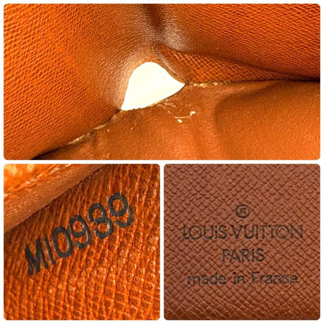 ルイヴィトン 折財布 モノグラム コンパクトジップ 茶 ブラウン 1637