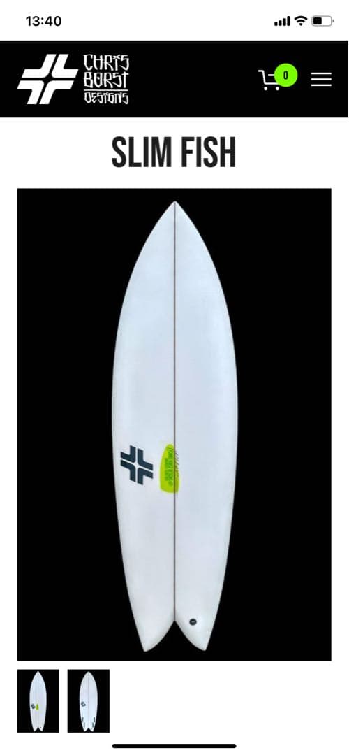 Borstサーフボードツインフィッシュ 5.8