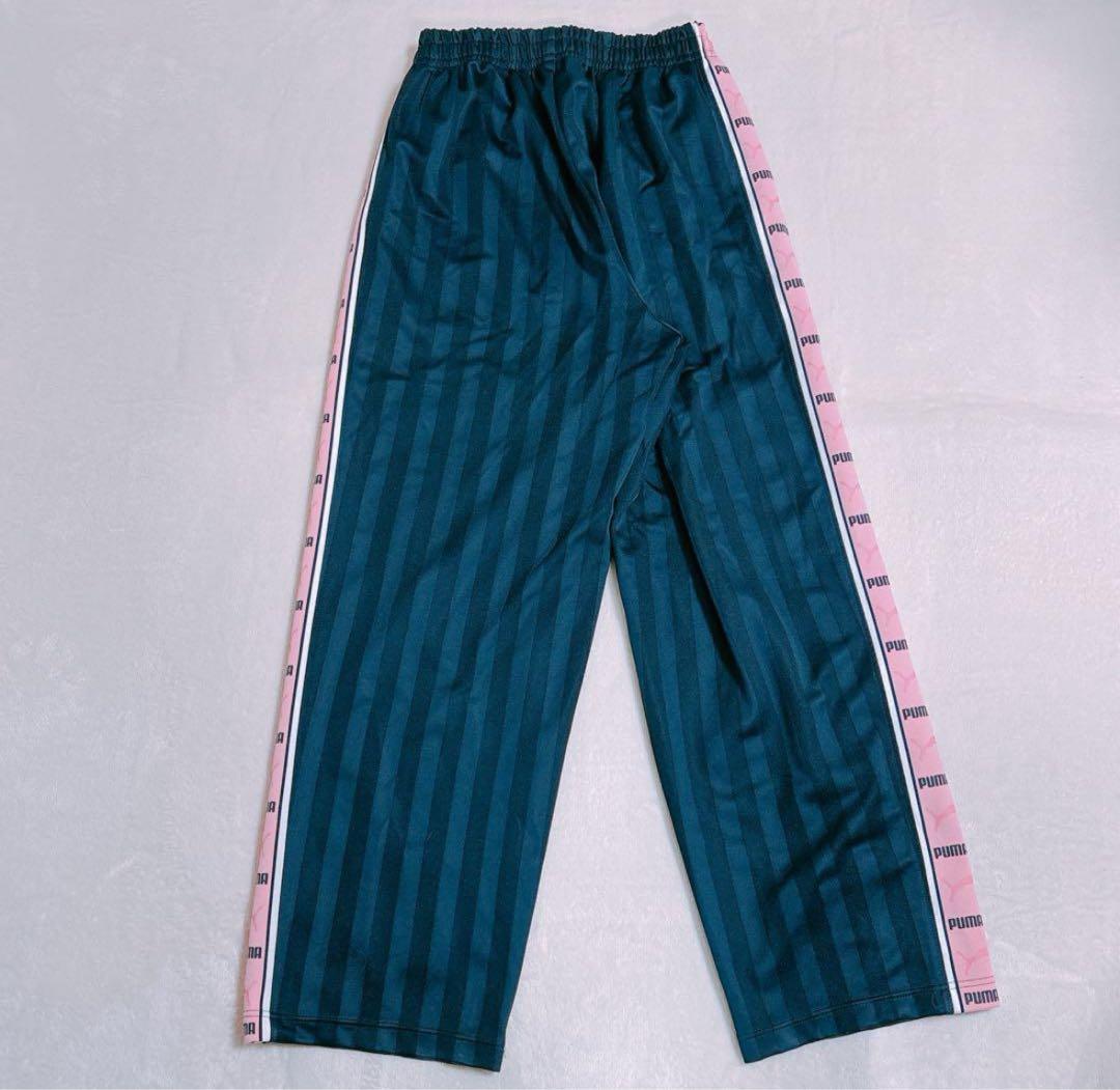 【PUMA】ジャージ　上下　スポーツウェア　ネイビー×ピンク　レディース L相当