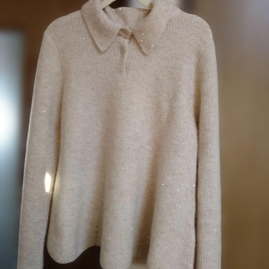 定価1７０００円Mila Owen 今季ベージュ4way ポロ襟ニット Ｍ新品