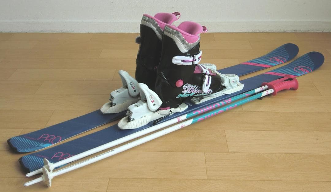 ■■1月限定■送料無料■子供用スキーフルセット■板122靴22■WAX済■■