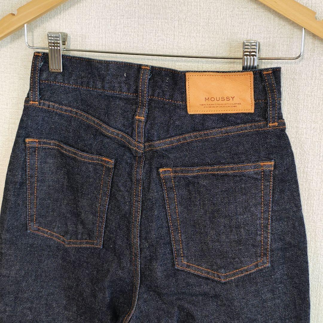 美品 moussy MVS フレアデニムパンツ ストレッチ ハイウエスト 25