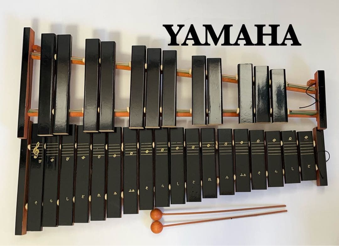YAMAHA ヤマハ 卓上 木琴 30音 マレット2本付 -290-