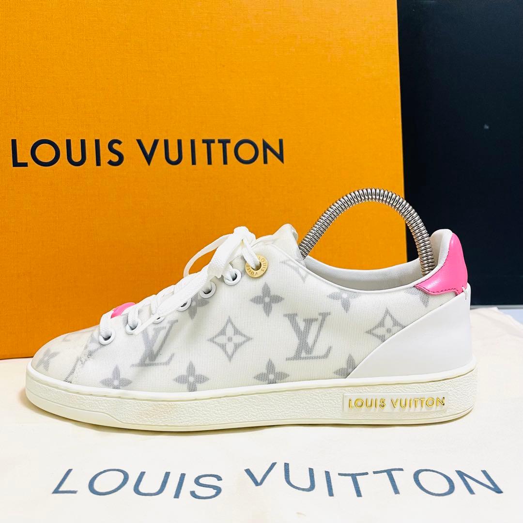 美品⭐️ルイヴィトン フロントローライン モノグラム レザー PVC 白 23cm