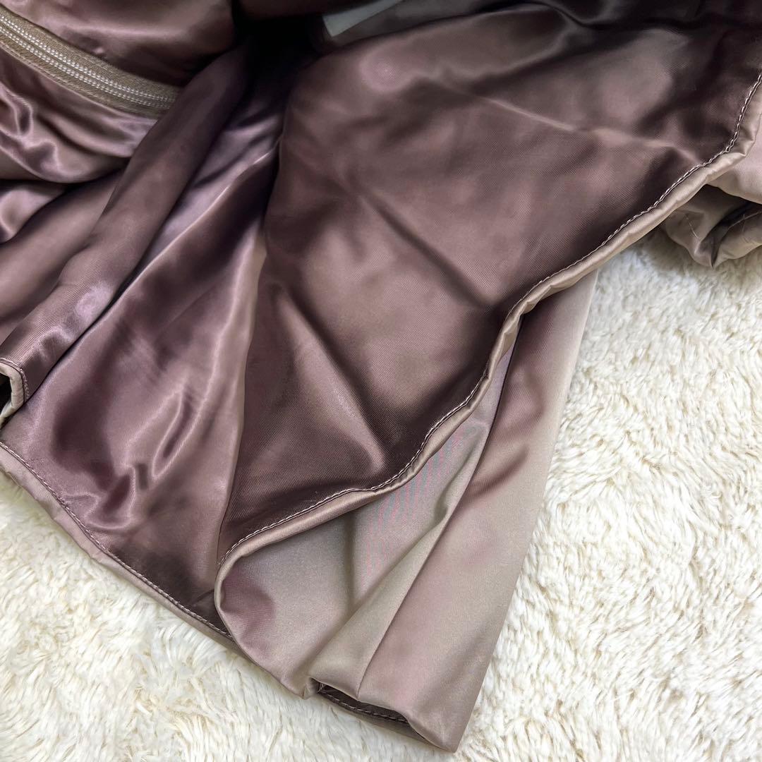 『美品』+MiNi ピュウミニ　ダウンジャケット イタリア　ピンクベージュ　42