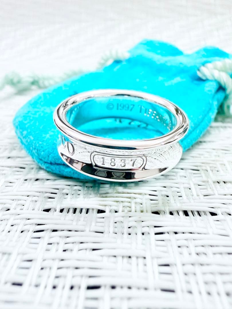 ティファニー　ナローリング　指輪　19号　研磨済み　1837 TIFFANY
