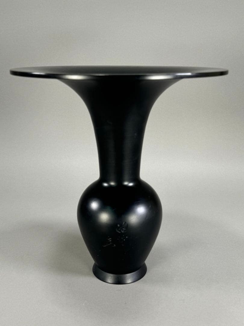 いけばな　池坊　立花　銅鋳造　銅花器　高さ29.5cm 華道具　花瓶　銅器