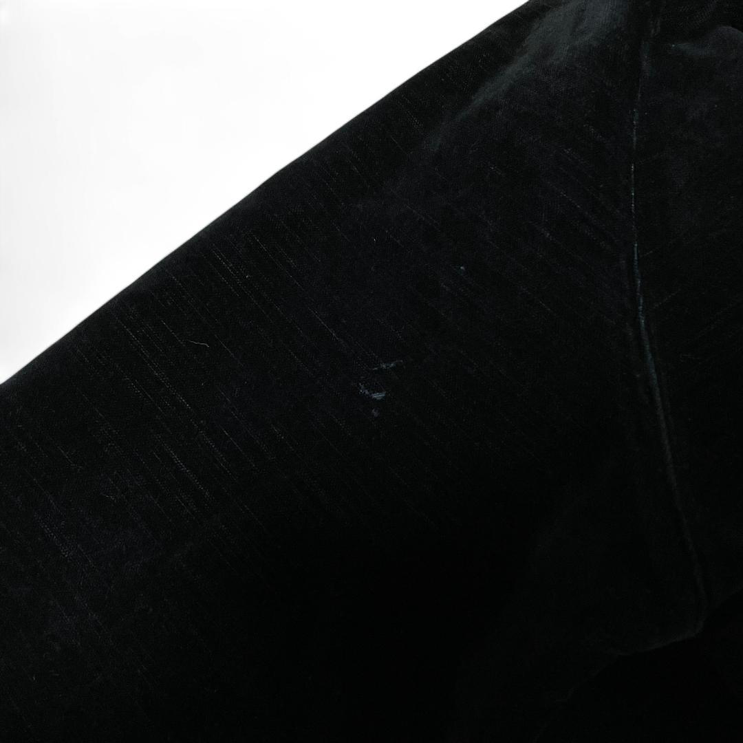 絡繰魂ベロアスカジャン黒ブラック古着刺繍和柄龍竜ドラゴン別珍古着lスーベニア