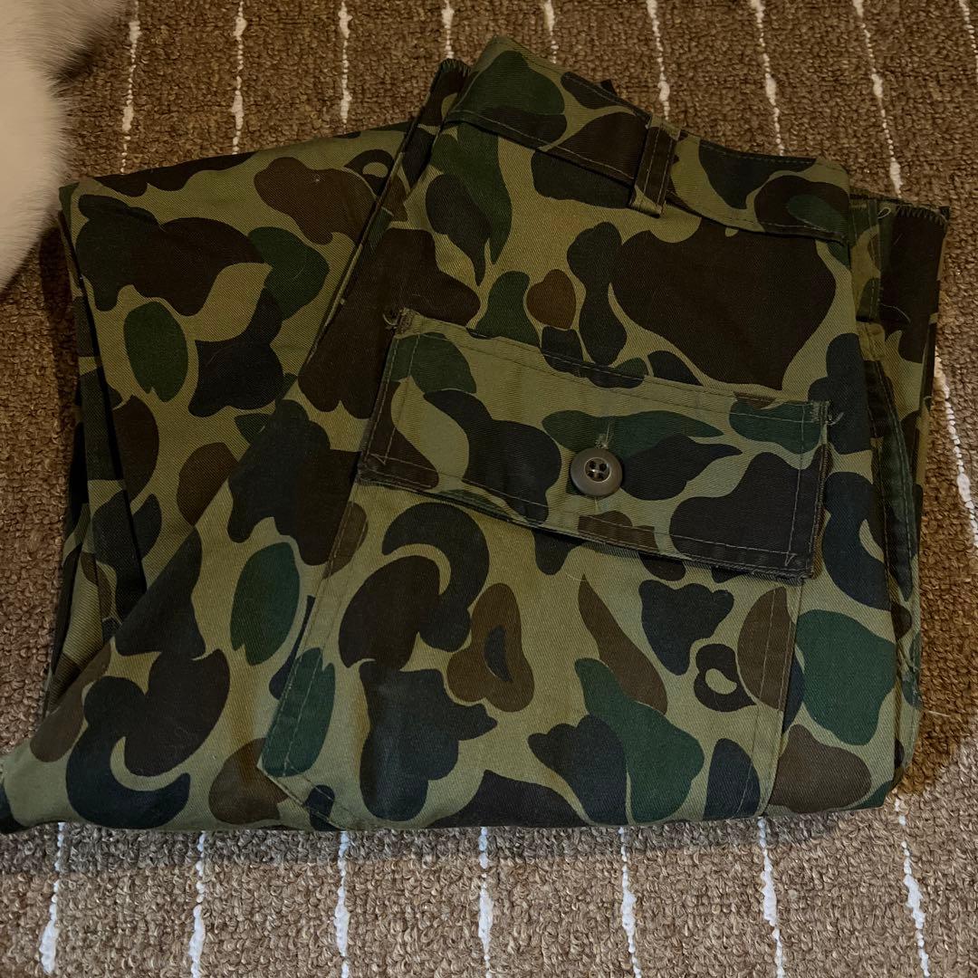 60S 70S ベトナム戦　ビンテージ　沖縄製　ダックハンターカモ　パンツ