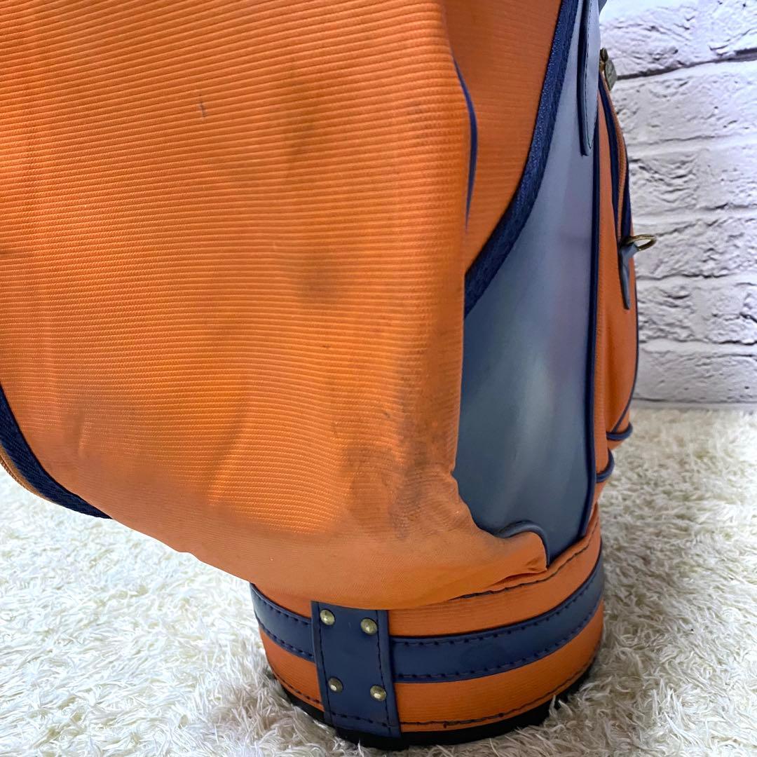 【激レア】キャディバッグ パーリーゲイツ 1990年代 ゴルフバッグ オレンジ