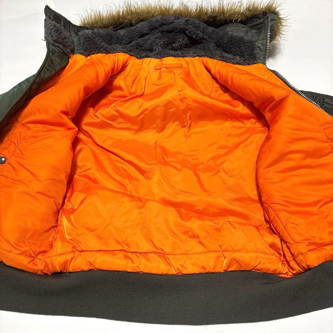 アルファ ALPHA MA-1 N-2B フライトジャケット【M】カーキ ファー