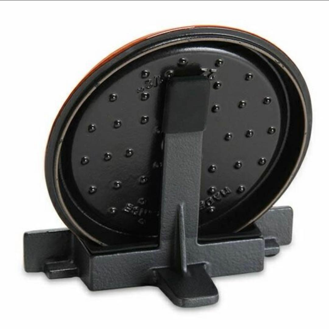 定価14,850円Staub 蓋置き リッドホルダー 黒 ストウブ