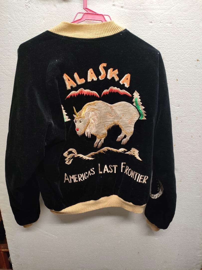 き*ん様 テーラー東洋　別珍　スカジャン　アラスカ　美品　黒サイズｌ