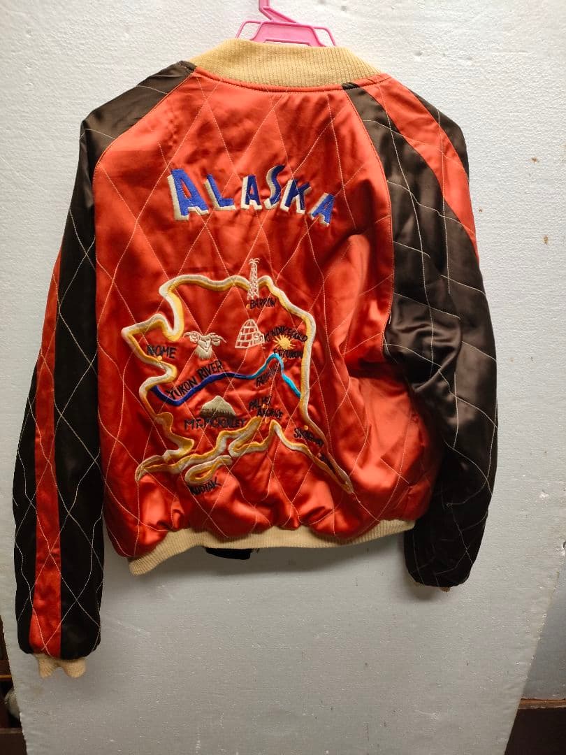 き*ん様 テーラー東洋　別珍　スカジャン　アラスカ　美品　黒サイズｌ