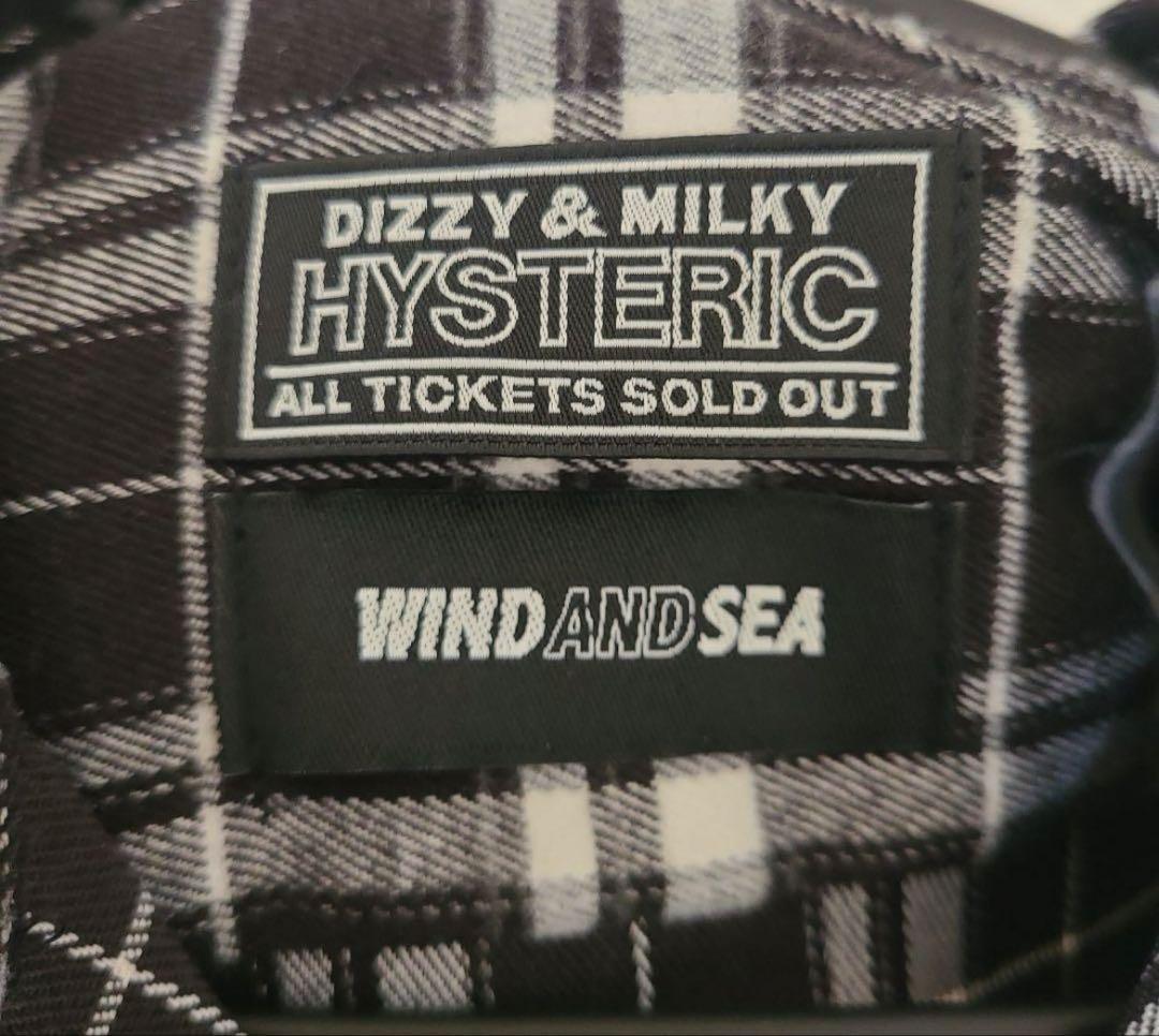 WIND AND SEA ヒステリックグラマー　コラボ　チェックシャツ