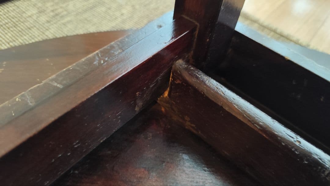 ちゃぶ台　丸　テーブル　火鉢穴　囲炉裏　折りたたみテーブル　アンティーク