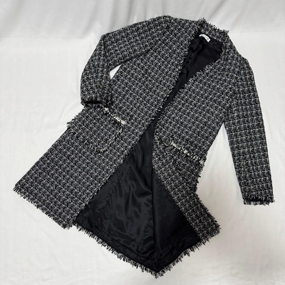 美品　ミヴァコンス　mes vacances ツイードロングジャケット　柴咲コウ