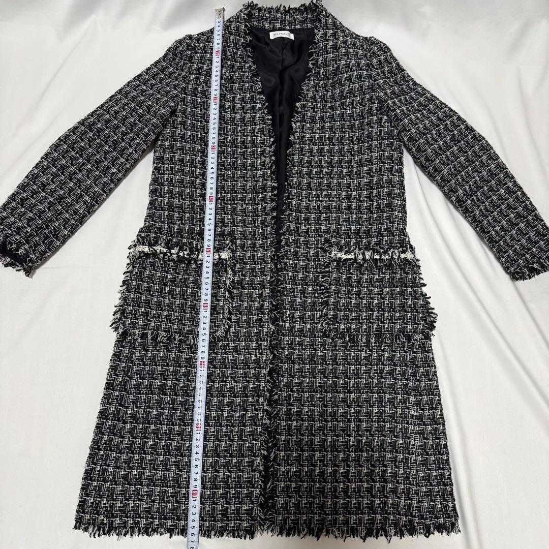 美品　ミヴァコンス　mes vacances ツイードロングジャケット　柴咲コウ