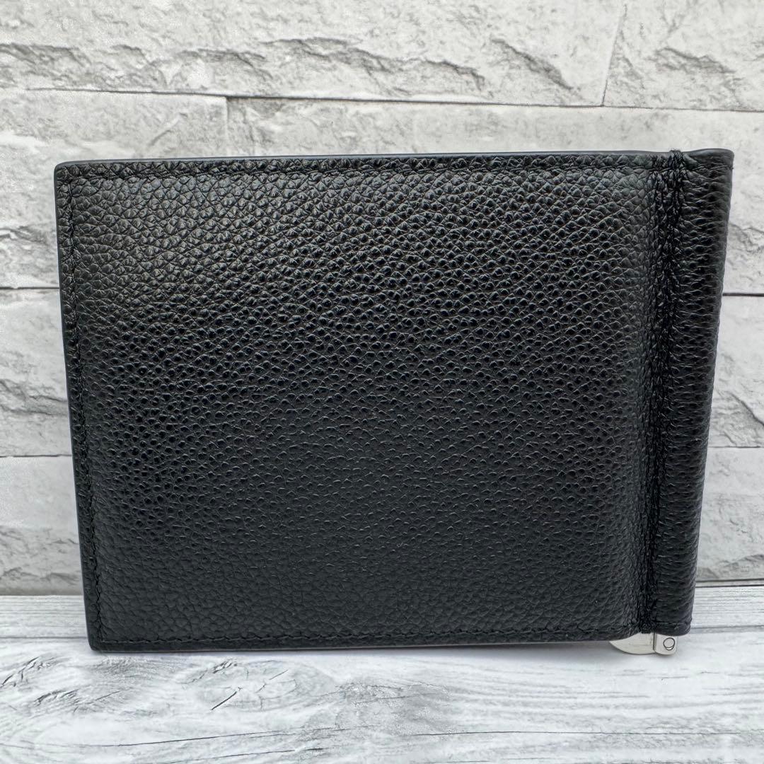 【t.m.y 様】PRADA　マネークリップ　RFID　三角ロゴ　シボ革ブラック