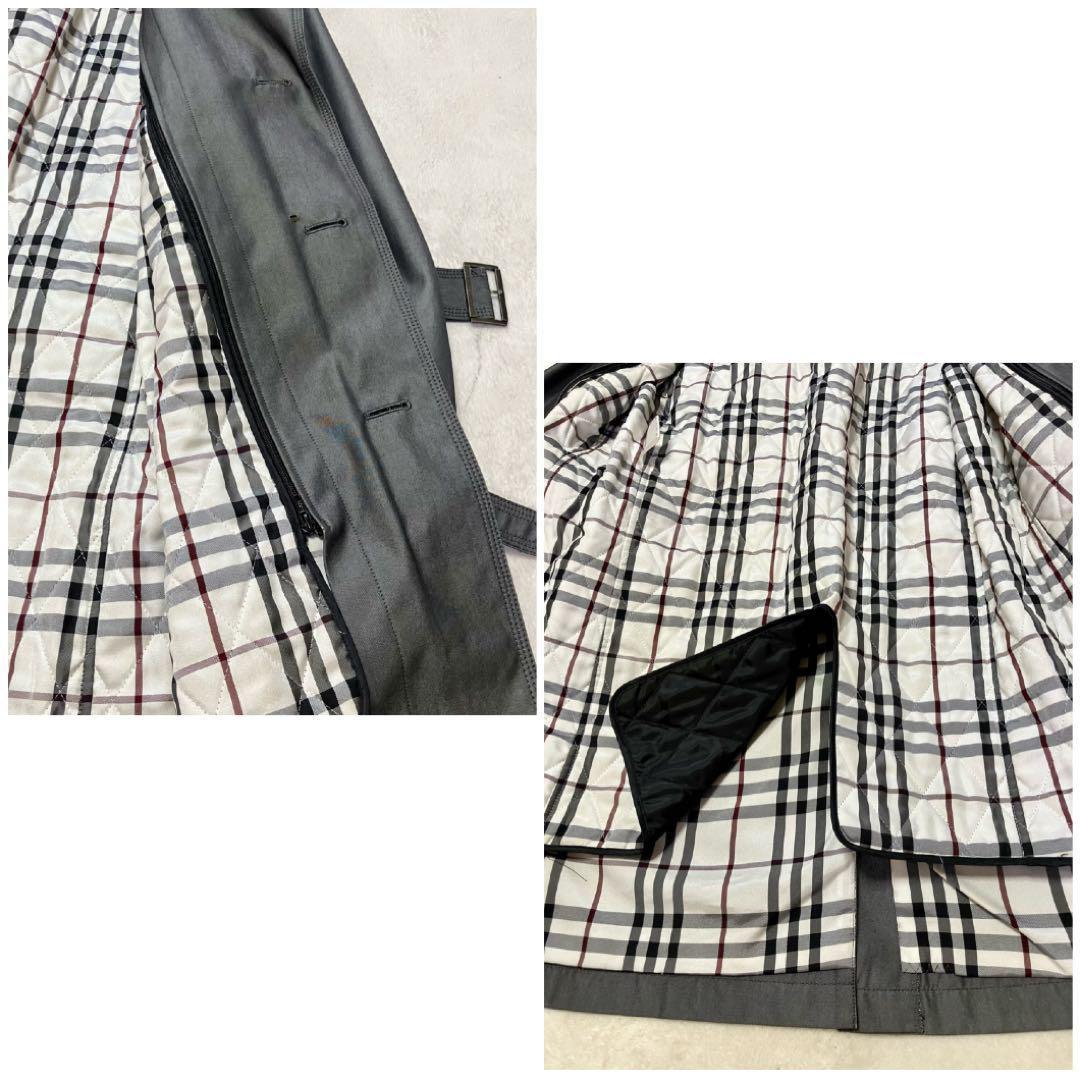 バーバリーブラックレーベル　トレンチコート　キルティングライナー　裏ノバチェック