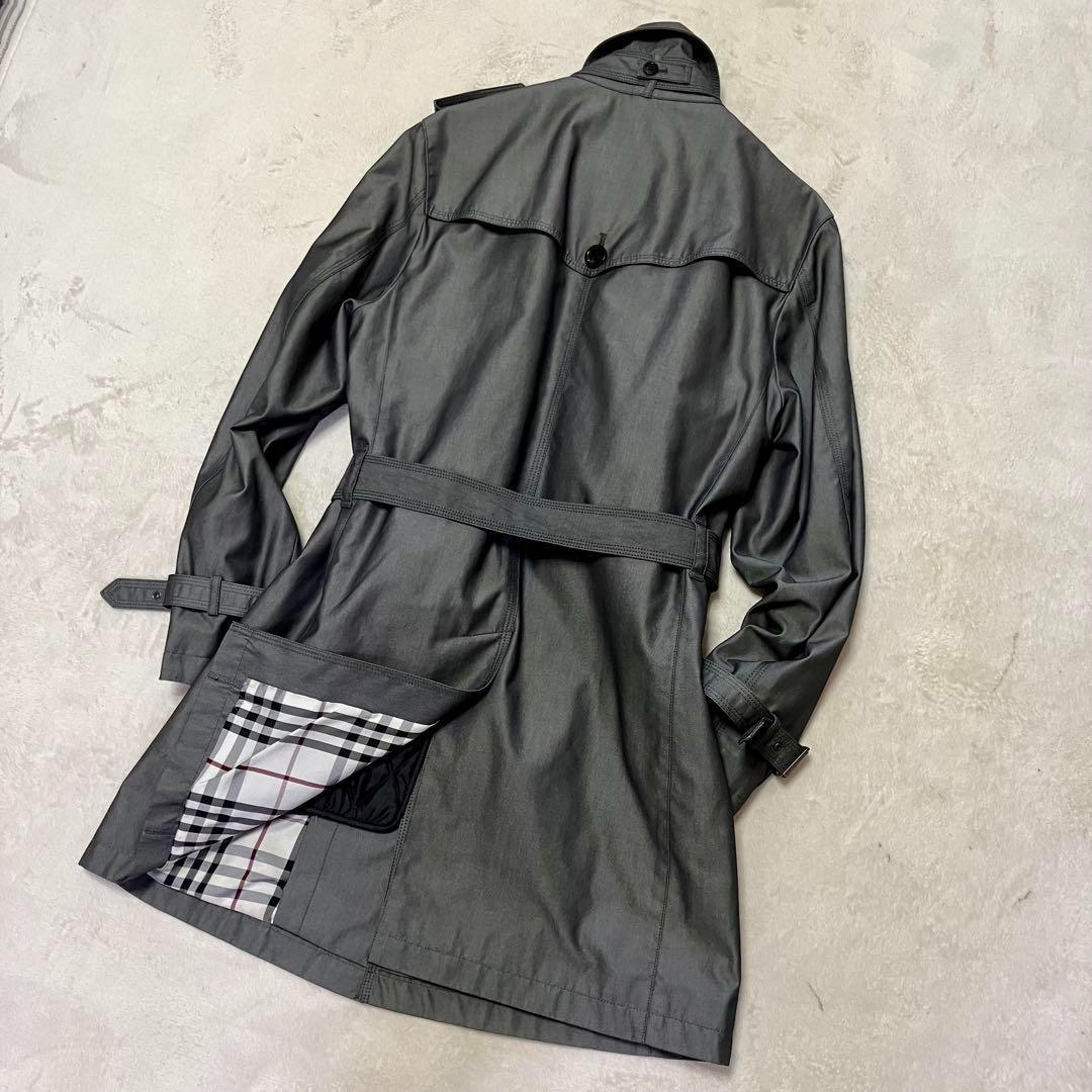 バーバリーブラックレーベル　トレンチコート　キルティングライナー　裏ノバチェック