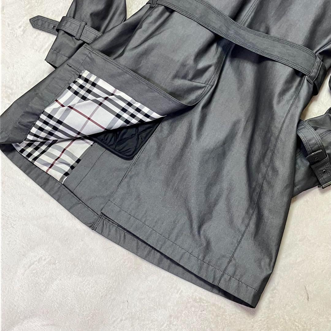 バーバリーブラックレーベル　トレンチコート　キルティングライナー　裏ノバチェック