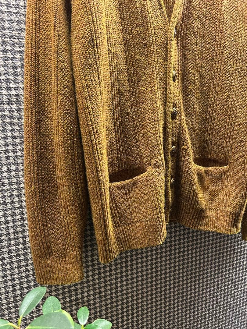 60s PURITAN melange wool cardigan USA製